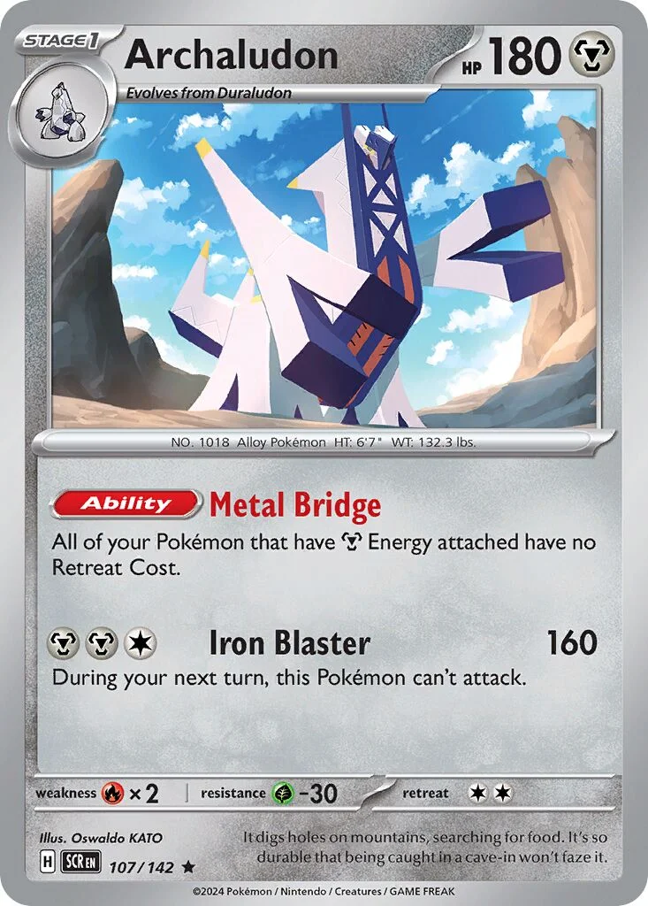 Archaludon 「PLAY_POKEMON_PRIZE_PACK_SERIES_EIGHT 107/142」「EN」