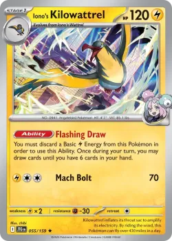 Iono's Kilowattrel 「PLAY_POKEMON_PRIZE_PACK_SERIES_EIGHT 055/159」「EN」