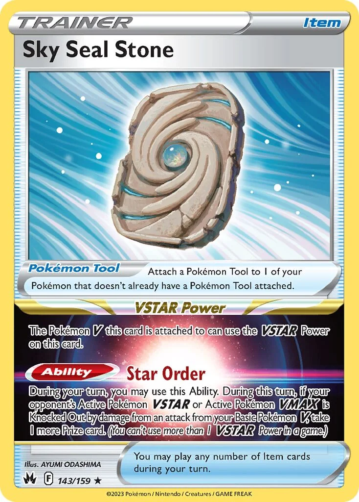 Sky Seal Stone 「PLAY_POKEMON_PRIZE_PACK_SERIES_FOUR 143/159」「EN」