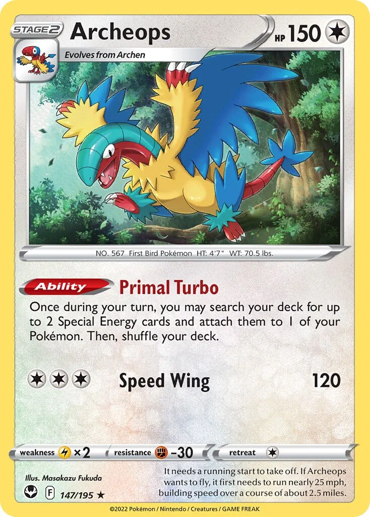Archeops 「PLAY_POKEMON_PRIZE_PACK_SERIES_FOUR 147/195」「EN」