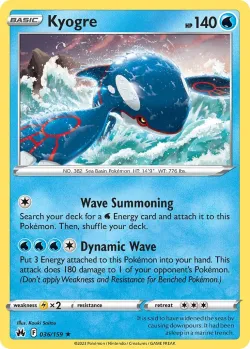Kyogre 「PLAY_POKEMON_PRIZE_PACK_SERIES_FOUR 036/159」「EN」
