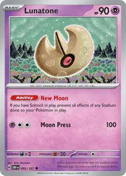 Lunatone 「PLAY_POKEMON_PRIZE_PACK_SERIES_FOUR 092/197」「EN」