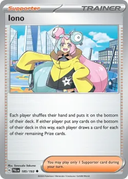 Iono 「PLAY_POKEMON_PRIZE_PACK_SERIES_FOUR 185/193」「EN」
