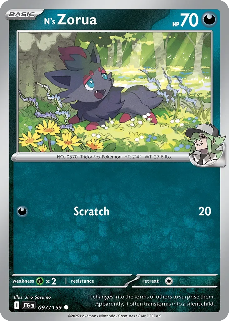 N's Zorua 「PLAY_POKEMON_PRIZE_PACK_SERIES_NINE 097/159」「EN」