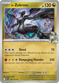 N's Zekrom 「PLAY_POKEMON_PRIZE_PACK_SERIES_NINE 155/217」「EN」