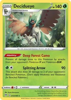 Decidueye 「PLAY_POKEMON_PRIZE_PACK_SERIES_ONE 013/189」「EN」