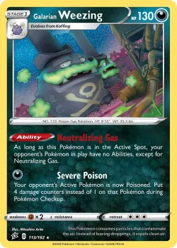 Galarian Weezing 「PLAY_POKEMON_PRIZE_PACK_SERIES_ONE 113/192」「EN」