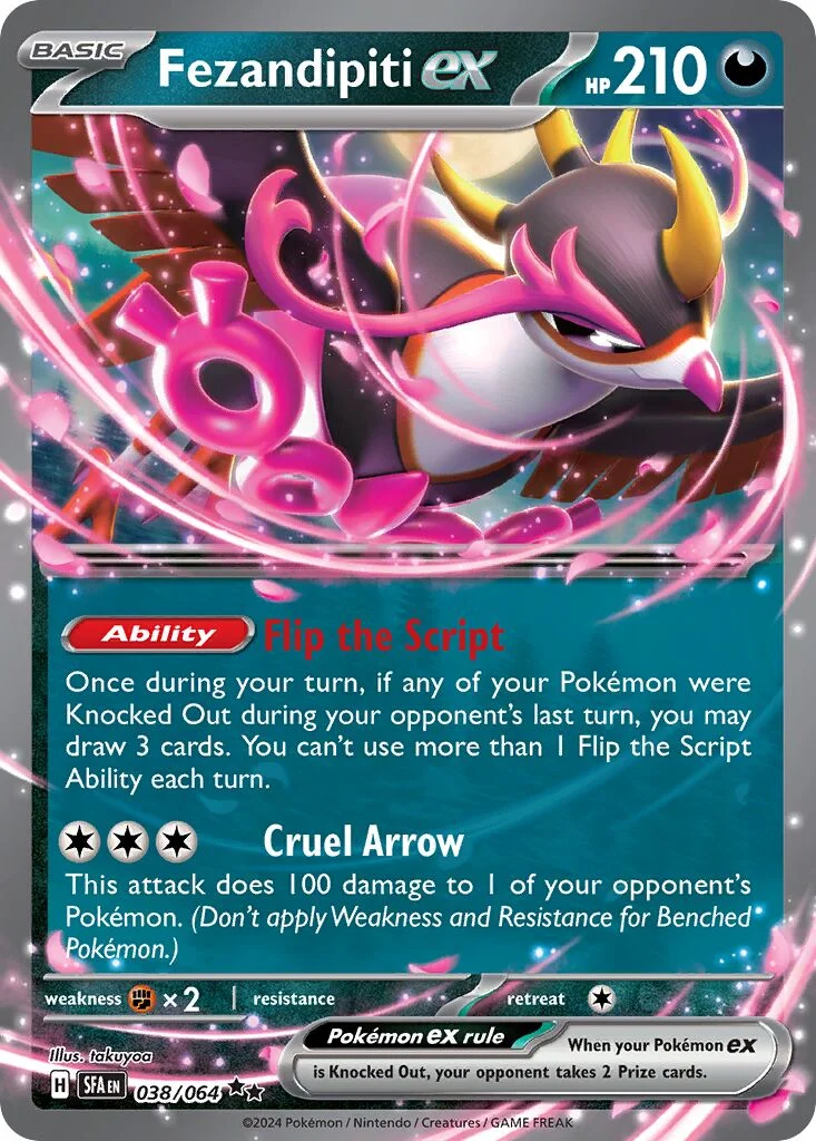 Fezandipiti ex 「PLAY_POKEMON_PRIZE_PACK_SERIES_SEVEN 038/064」「EN」