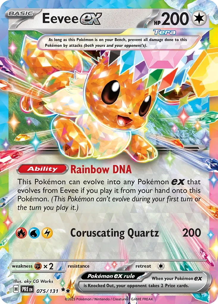 Eevee ex 「PLAY_POKEMON_PRIZE_PACK_SERIES_SEVEN 075/131」「EN」