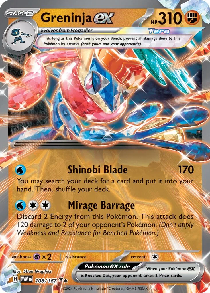 Greninja ex 「PLAY_POKEMON_PRIZE_PACK_SERIES_SEVEN 106/167」「EN」