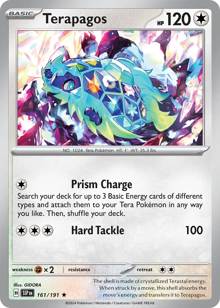 Terapagos 「PLAY_POKEMON_PRIZE_PACK_SERIES_SEVEN 161/191」「EN」