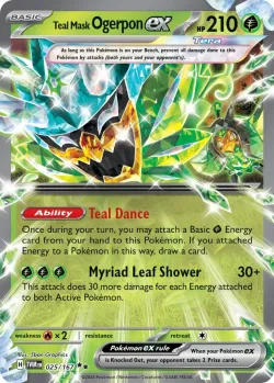 Teal Mask Ogerpon ex 「PLAY_POKEMON_PRIZE_PACK_SERIES_SEVEN 025/167」「EN」