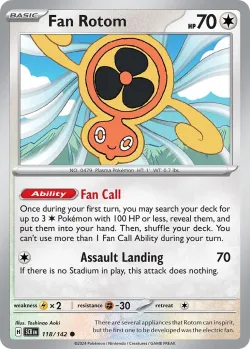 Fan Rotom 「PLAY_POKEMON_PRIZE_PACK_SERIES_SEVEN 118/142」「EN」