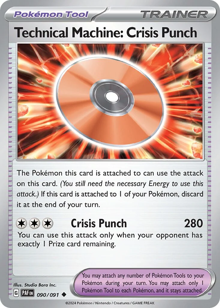 Technical Machine: Crisis Punch 「PLAY_POKEMON_PRIZE_PACK_SERIES_SIX 090/091」「EN」