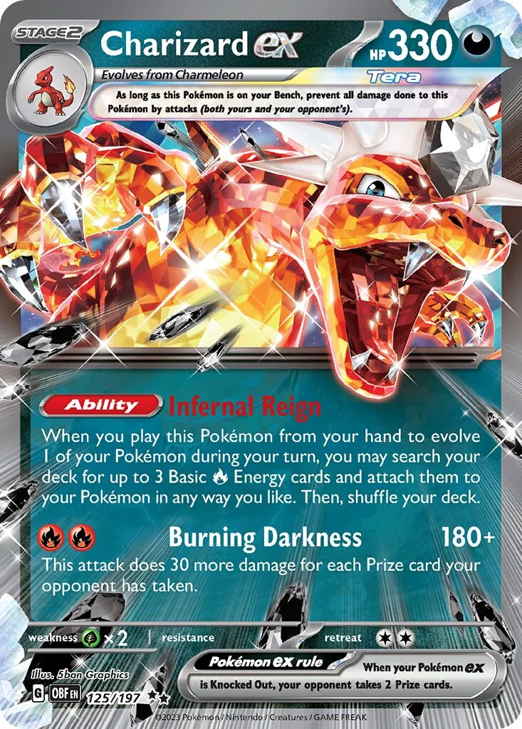 Charizard ex 「PLAY_POKEMON_PRIZE_PACK_SERIES_SIX 125/197」「EN」