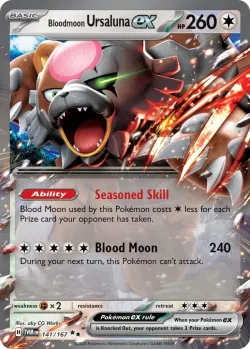 Bloodmoon Ursaluna ex 「PLAY_POKEMON_PRIZE_PACK_SERIES_SIX 141/167」「EN」