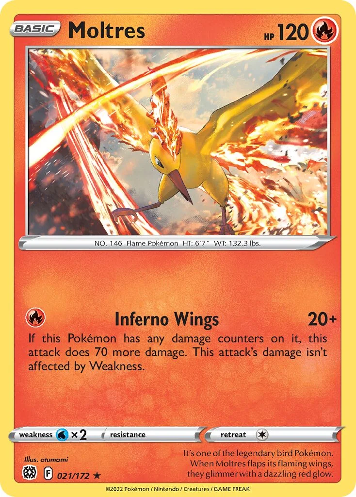 Moltres 「PLAY_POKEMON_PRIZE_PACK_SERIES_THREE 021/172」「EN」