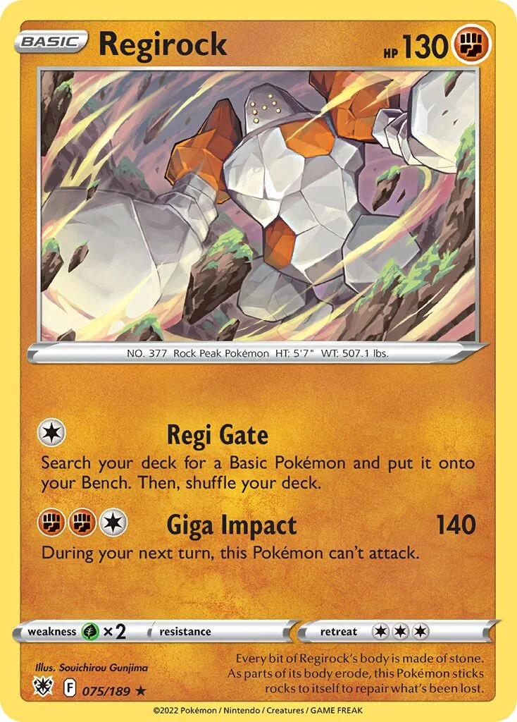 Regirock 「PLAY_POKEMON_PRIZE_PACK_SERIES_THREE 075/189」「EN」