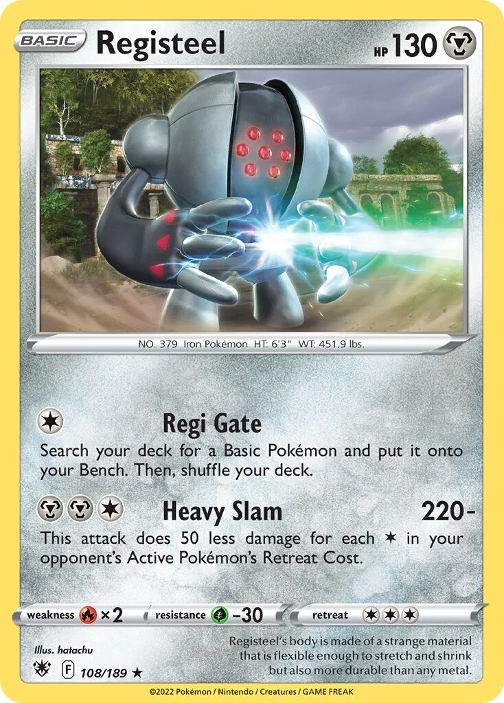 Registeel 「PLAY_POKEMON_PRIZE_PACK_SERIES_THREE 108/189」「EN」