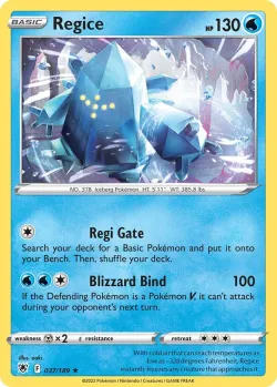 Regice 「PLAY_POKEMON_PRIZE_PACK_SERIES_THREE 037/189」「EN」