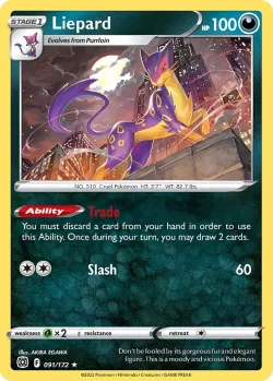 Liepard 「PLAY_POKEMON_PRIZE_PACK_SERIES_THREE 091/172」「EN」