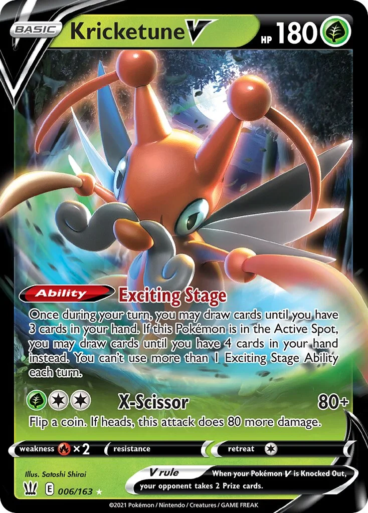 Kricketune V 「PLAY_POKEMON_PRIZE_PACK_SERIES_TWO 006/163」「EN」