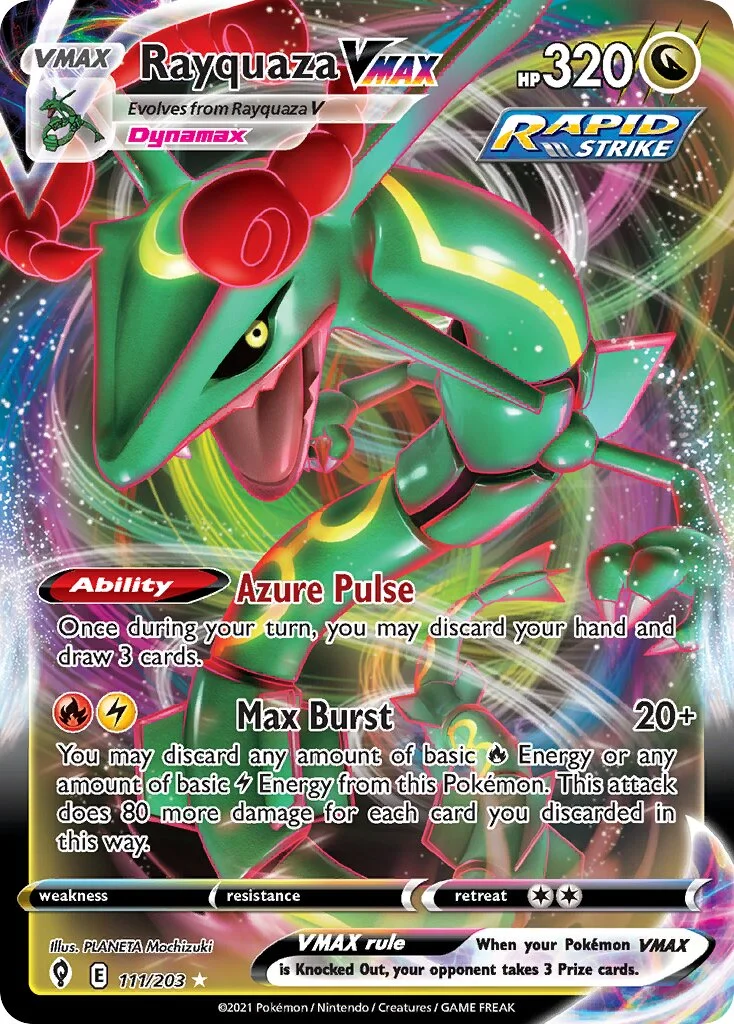 Rayquaza VMAX 「PLAY_POKEMON_PRIZE_PACK_SERIES_TWO 111/203」「EN」