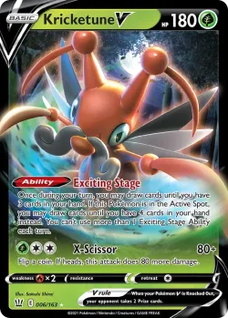 Kricketune V 「PLAY_POKEMON_PRIZE_PACK_SERIES_TWO 006/163」「EN」