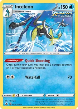 Inteleon 「PLAY_POKEMON_PRIZE_PACK_SERIES_TWO 043/198」「EN」