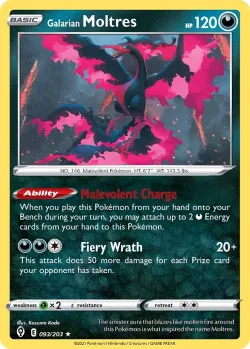 Galarian Moltres 「PLAY_POKEMON_PRIZE_PACK_SERIES_TWO 093/203」「EN」