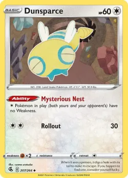Dunsparce 「PLAY_POKEMON_PRIZE_PACK_SERIES_TWO 207/264」「EN」