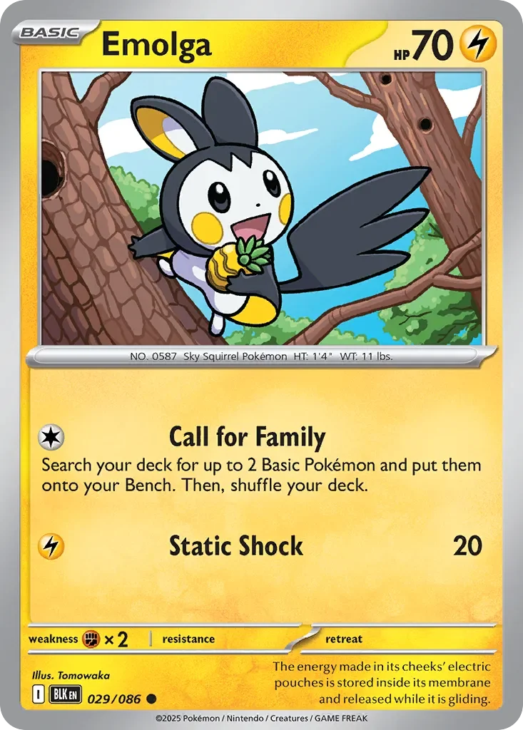 Emolga 「BLK 029/086」「EN」