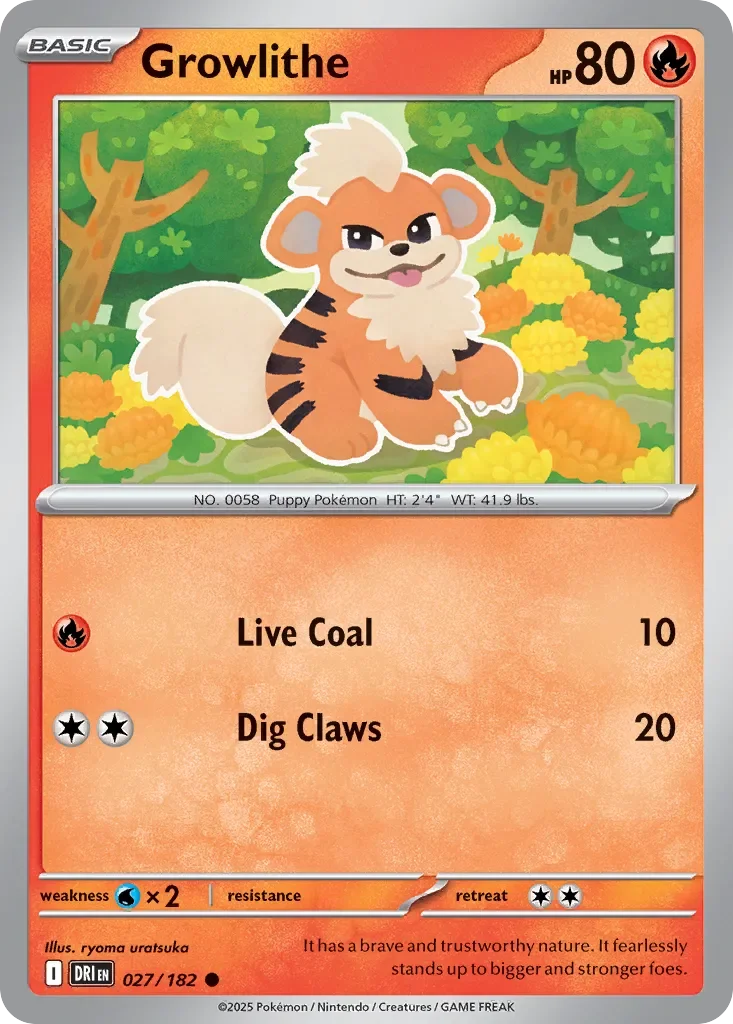 Growlithe 「DRI 027/182」「EN」