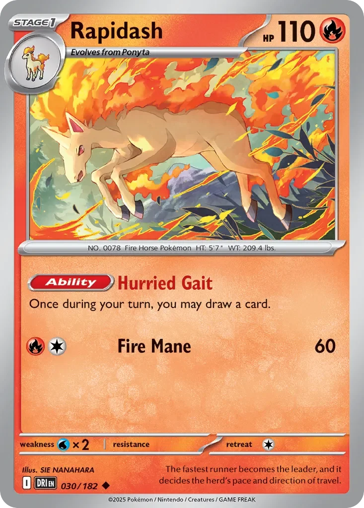 Rapidash 「DRI 030/182」「EN」