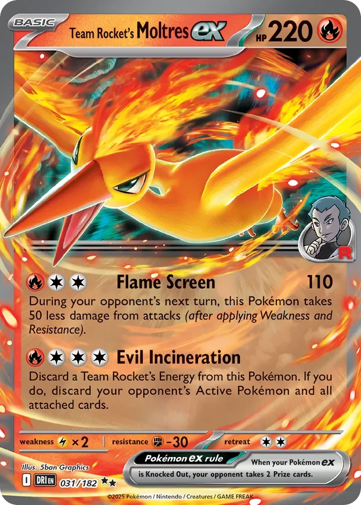 Team Rocket's Moltres ex 「DRI 031/182」「EN」
