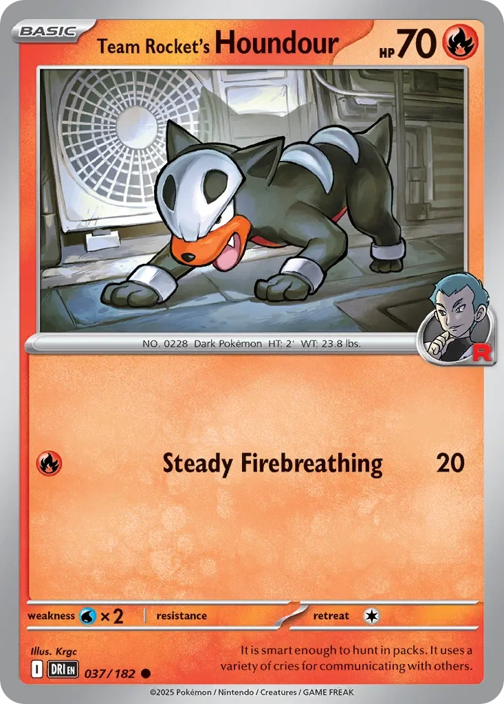 Team Rocket's Houndour 「DRI 037/182」「EN」