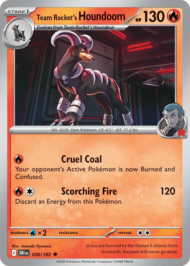 Team Rocket's Houndoom 「DRI 038/182」「EN」