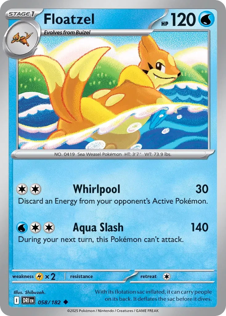 Floatzel 「DRI 058/182」「EN」