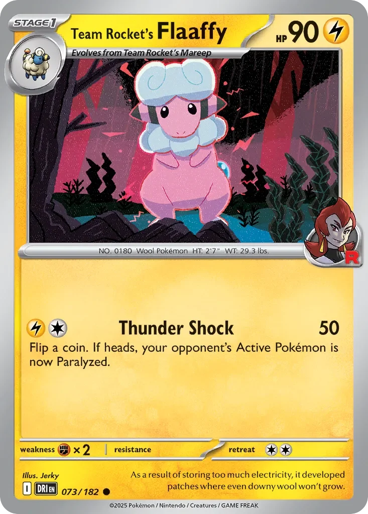 Team Rocket's Flaaffy 「DRI 073/182」「EN」