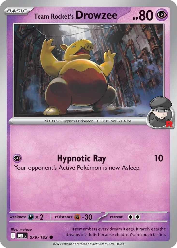 Team Rocket's Drowzee 「DRI 079/182」「EN」