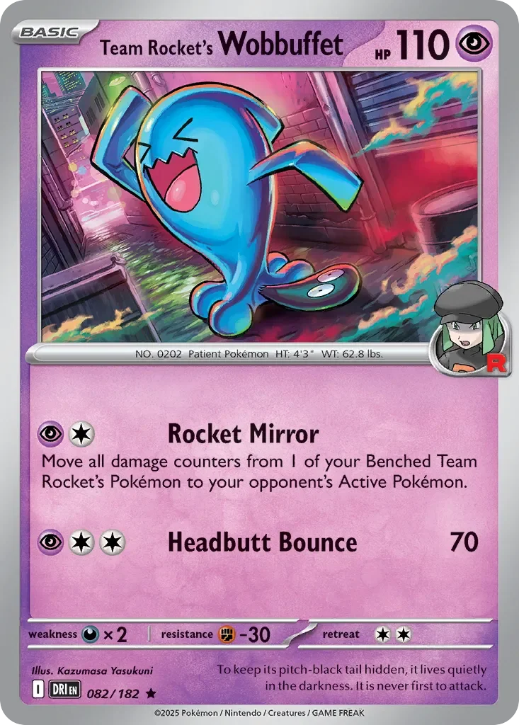 Team Rocket's Wobbuffet 「DRI 082/182」「EN」