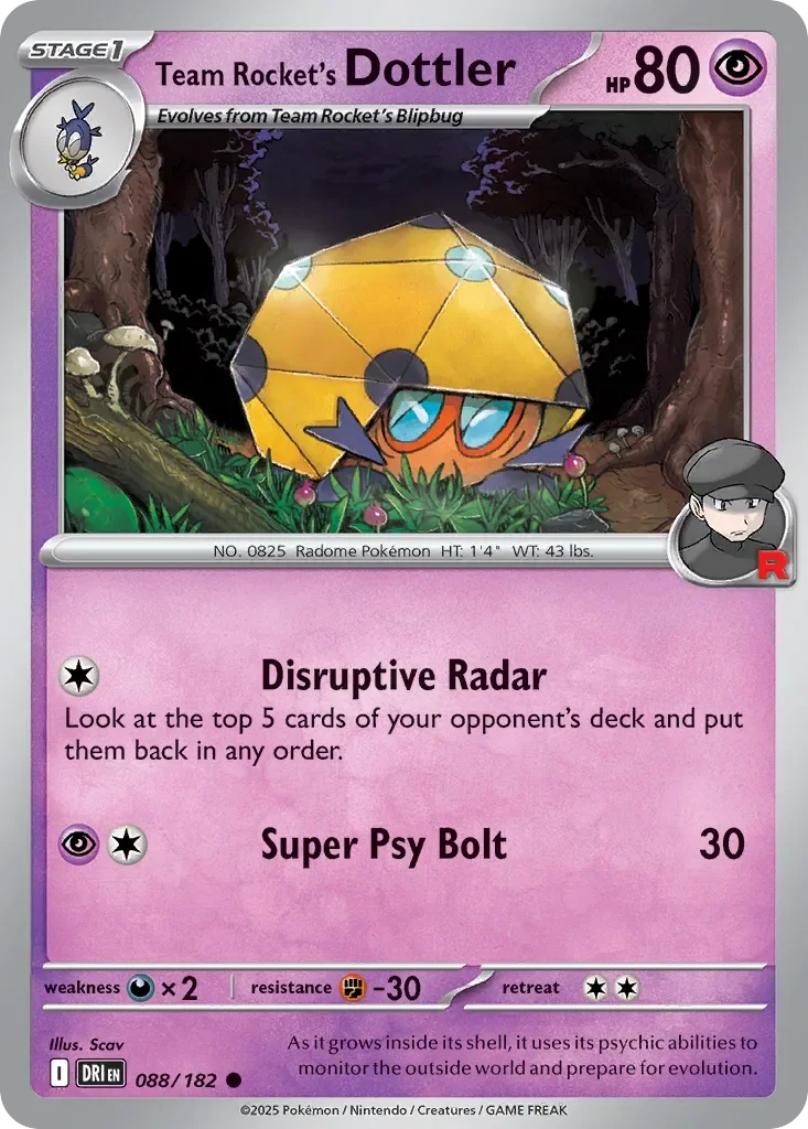 Team Rocket's Dottler 「DRI 088/182」「EN」