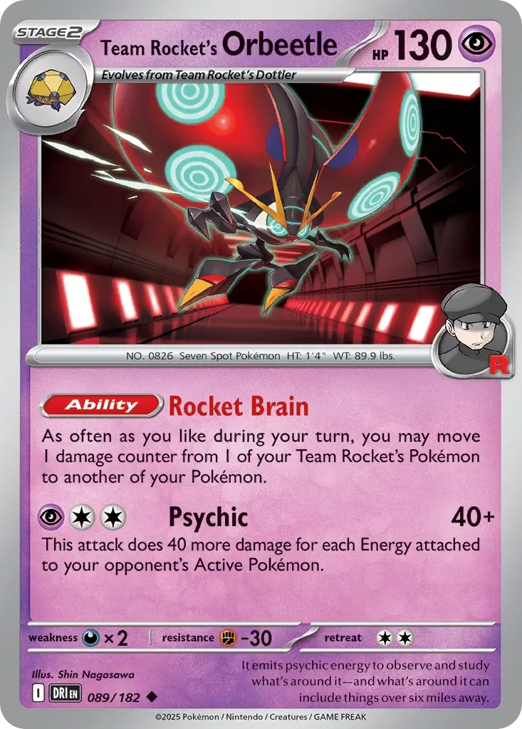 Team Rocket's Orbeetle 「DRI 089/182」「EN」
