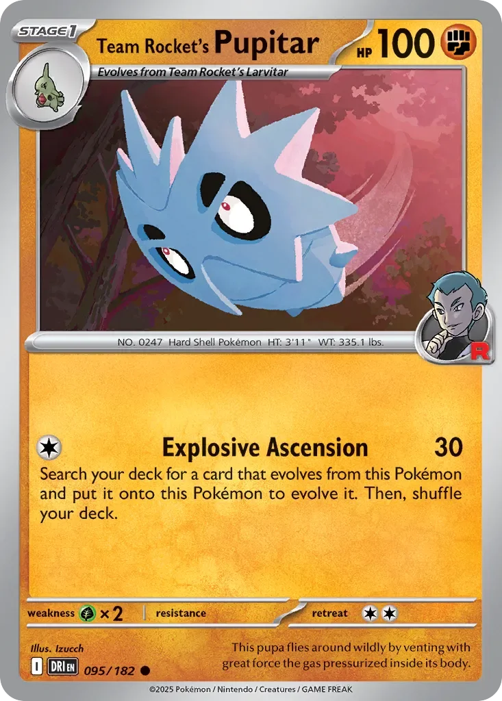 Team Rocket's Pupitar 「DRI 095/182」「EN」