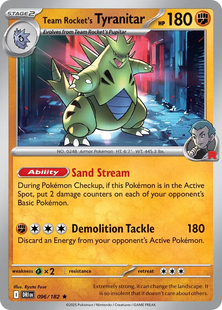 Team Rocket's Tyranitar 「DRI 096/182」「EN」
