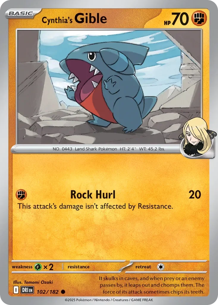 Cynthia's Gible 「DRI 102/182」「EN」