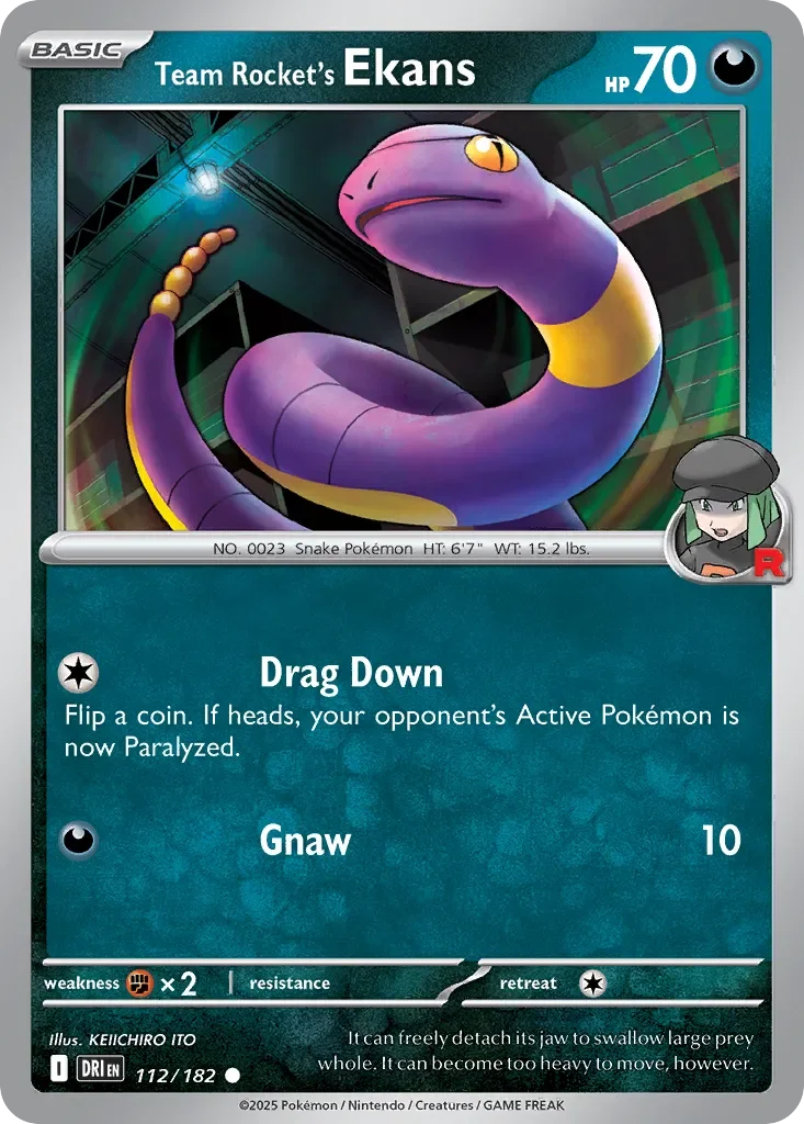 Team Rocket's Ekans 「DRI 112/182」「EN」