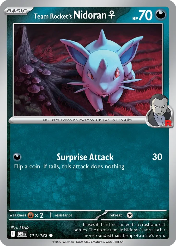 Team Rocket's Nidoran ♀ 「DRI 114/182」「EN」