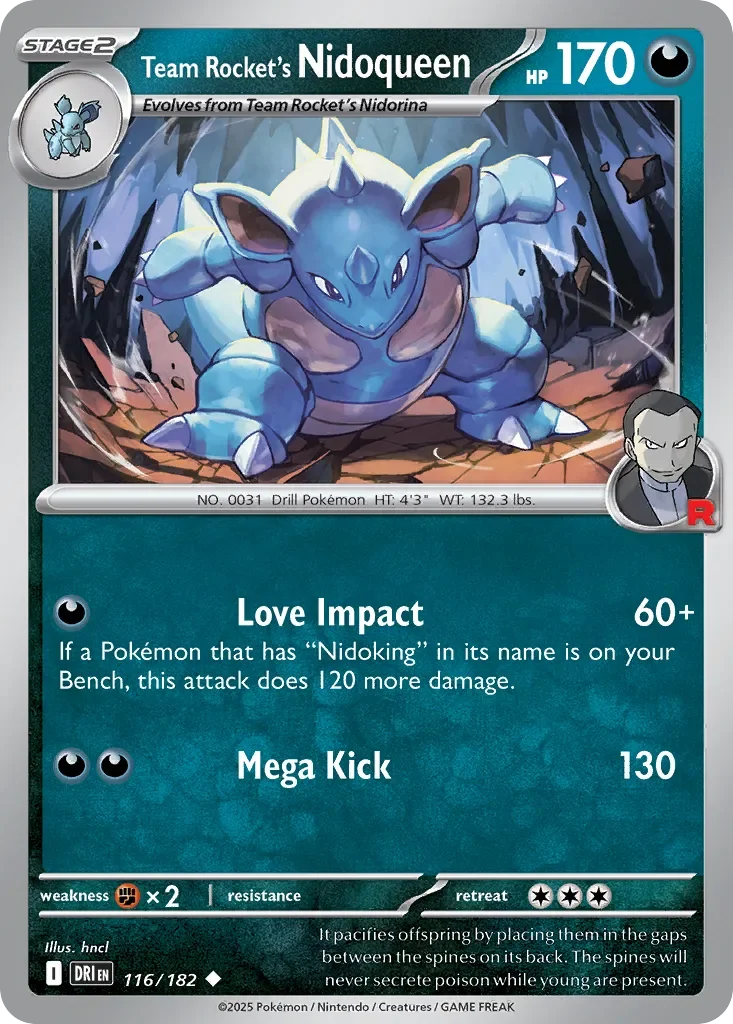 Team Rocket's Nidoqueen 「DRI 116/182」「EN」
