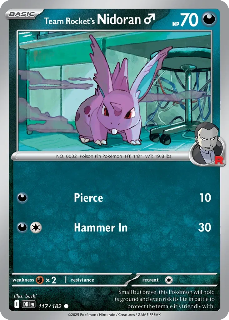 Team Rocket's Nidoran ♂ 「DRI 117/182」「EN」